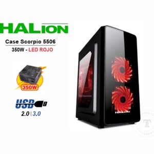 Case Halion Scorpion 5506 | 350W - LED Rojo
