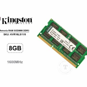 Memoria RAM Sodimm Kingston DDR3 8GB 1600Mhz