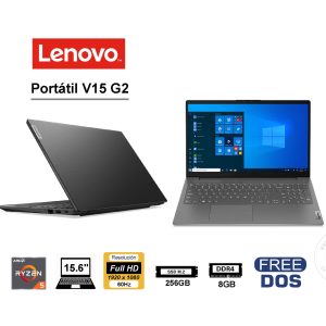 Portátil Lenovo V15 G2 | AMD Ryzen 5 5500U | RAM 8GB | PCIe 256GB | 15.6" FHD | FREEDOS