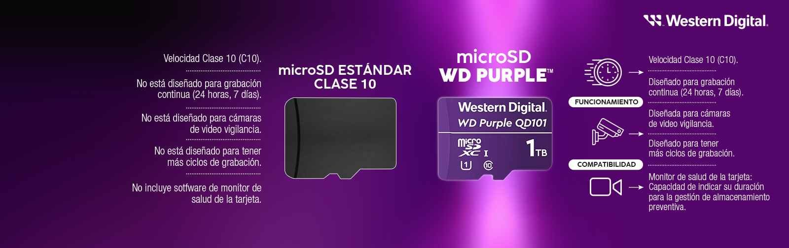 Memoria Micro Sd 256gb Western Digital Videovigilancia