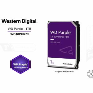 Disco Duro 1TB Púrpura Western Digital WD10PURZ | 5400RPM |  64MB | SATA